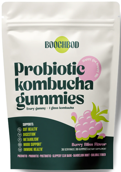 BoochBod Probiotic Kombucha Gummies